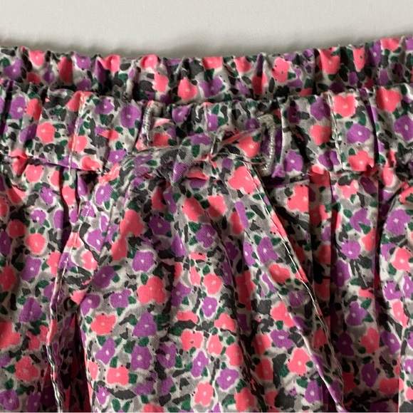 Crewcuts Skirt Floral Print Blue Size 10 Girls Pockets on each side Pink Purple - Picture 4 of 13